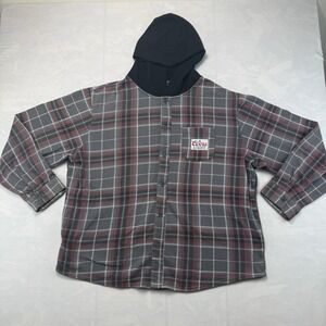 Coors Light Hooded Flannel Shirt Jacket Plaid XXL Beer Logo Hoodie